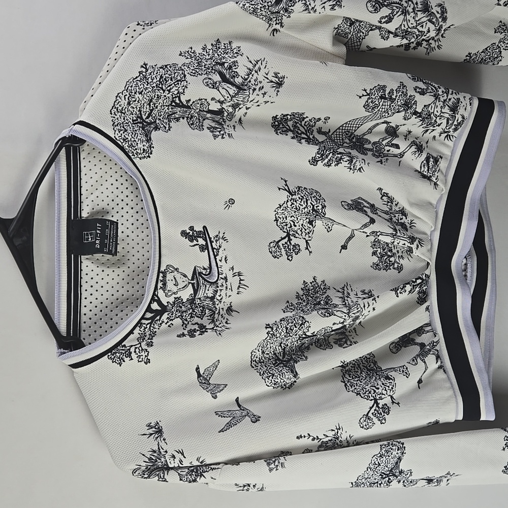 Nike Women's Court Paris Dri-FIT Long Sleeve Skull Tennis Top Sz XS - Picture 3 of 10